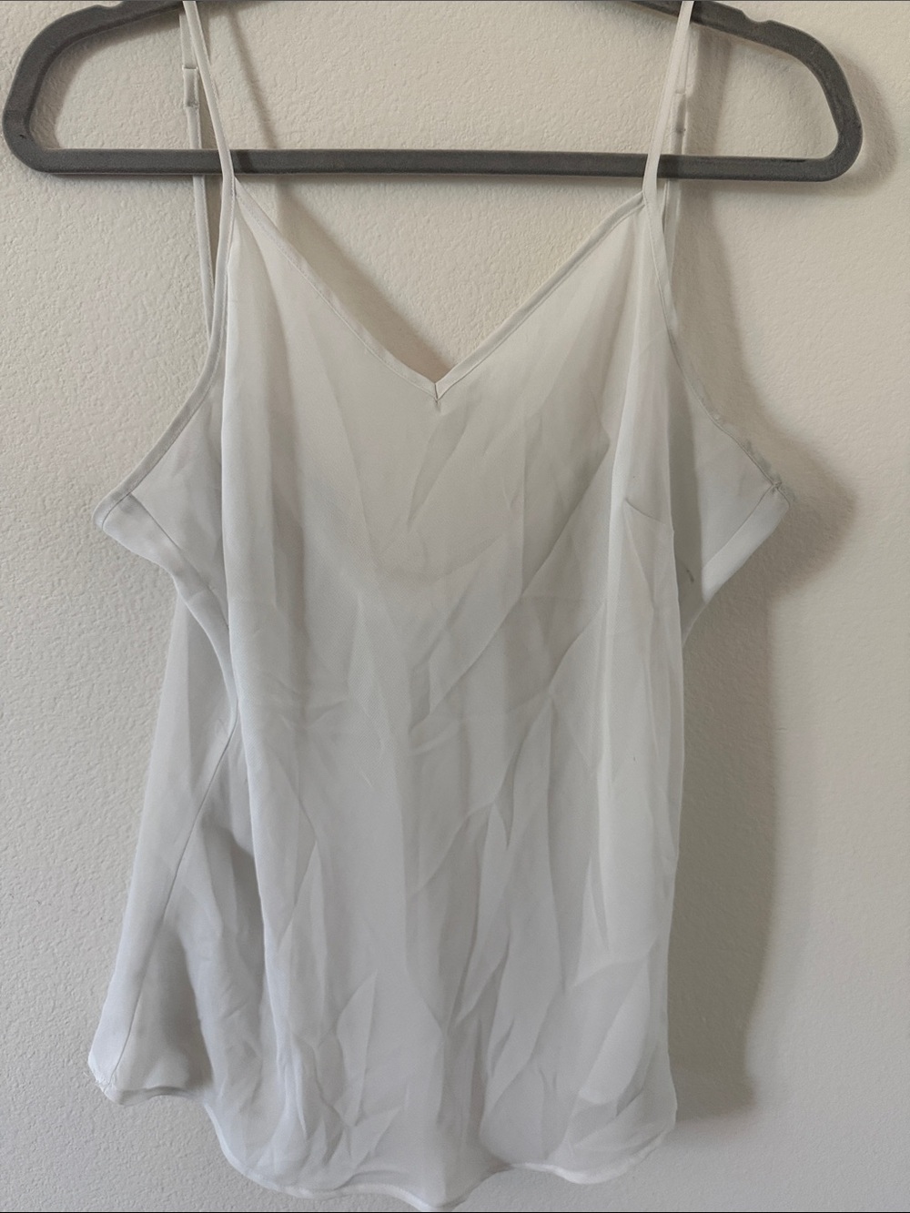 White V-Neck Spaghetti Strap Cami Top